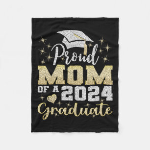 Stolze Mama 2024 Graduate Phantastische Uni Fleecedecke