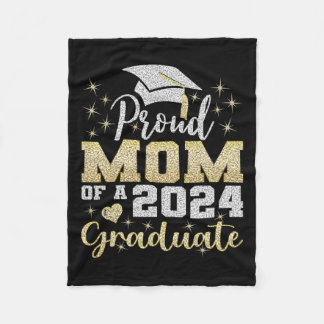 Stolze Mama 2024 Graduate Phantastische Uni Fleecedecke