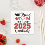 Stolze Mama 2025 Graduate Abschluss Muttertag Serviette (Beispiel)