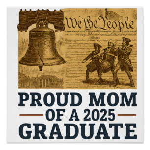 Stolze Mama 2025 History Grad Geschenk USA Global Poster