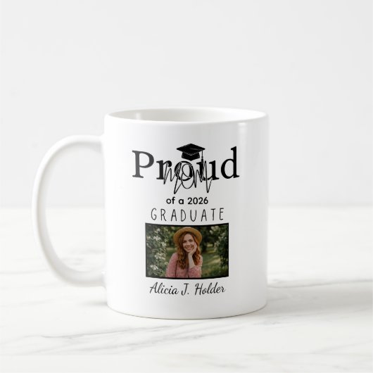 stolze MAMA 2026 Absolventin Abschiedsgeschenk Mut Kaffeetasse (Links)