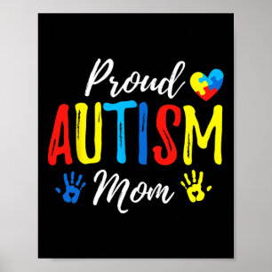 Stolze Mama Autismus Bewusstseinsfamilie Matching Poster