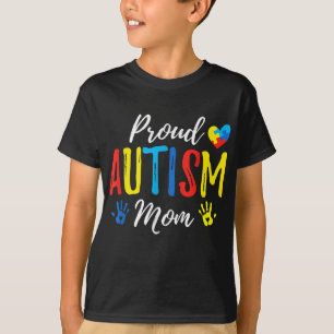 Stolze Mama Autismus Bewusstseinsfamilie Matching T-Shirt
