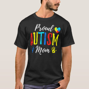 Stolze Mama Autismus Bewusstseinsfamilie Matching T-Shirt