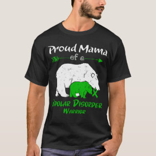 Stolze Mama Bär Bipolare Störung Bewusstsein T-Shirt