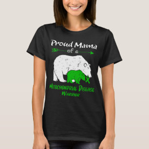 Stolze Mama-Bärin Mitochondrienkrankheit-Bewusstse T-Shirt