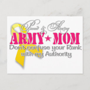 Stolze Mama der Armee Postkarte