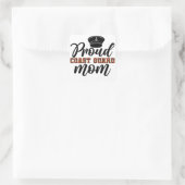 Stolze Mama der Küstenwache, Liebe für die Küstenw Quadratischer Aufkleber (Tasche)