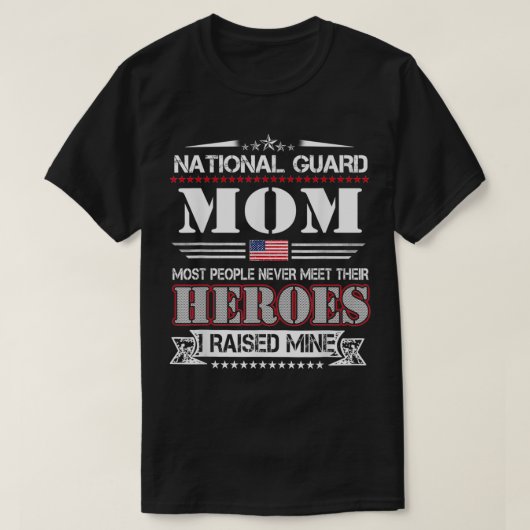 Stolze Mama der Nationalgarde Ich habe meine Helde T-Shirt (Design vorne)