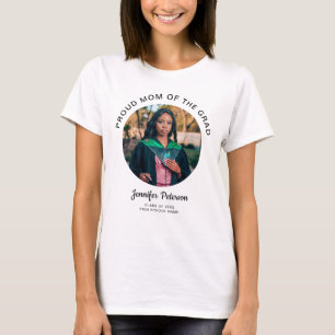 Stolze Mama des Abschlusses Grad Foto T-Shirt