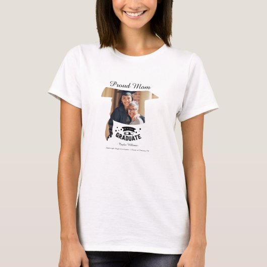 Stolze Mama des Absolventen | ABSCHLUSS FOTO T-Shirt (Vorderseite)