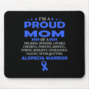 Stolze Mama des Alopezie-Kriegers Mousepad