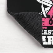 Stolze Mama des Brustkrebs Krieger rosa Bewusstsei Mousepad (Ecke)