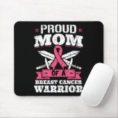 Stolze Mama des Brustkrebs Krieger rosa Bewusstsei Mousepad (Mit Mouse)