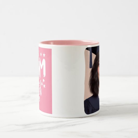 Stolze Mama des Grad Custom Year und Foto Zweifarbige Tasse (Mittel)