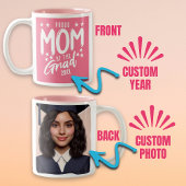 Stolze Mama des Grad Custom Year und Foto Zweifarbige Tasse