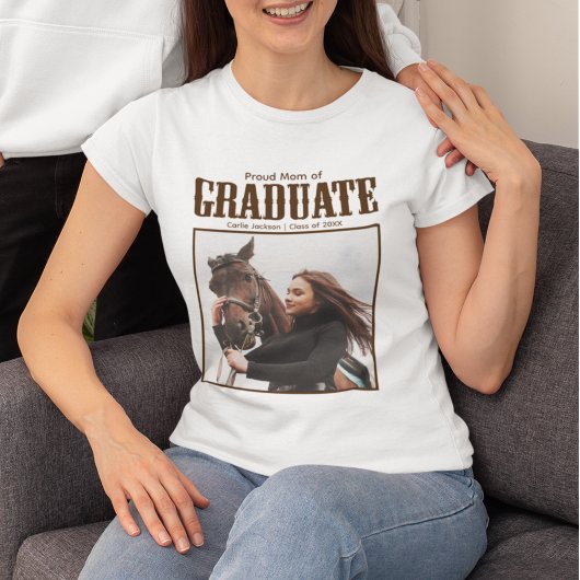 Stolze Mama des Graduate Foto Country Abschluss T-Shirt
