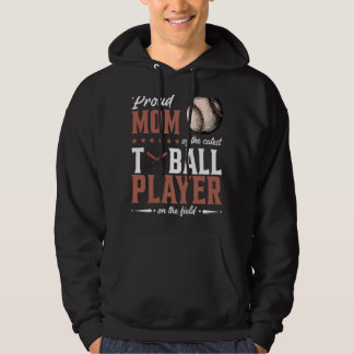 Stolze Mama des Niedlichsten Ball Players auf dem Hoodie