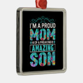 Stolze Mama des Phantastischen Sohnes Ornament Aus Metall (Rechts)
