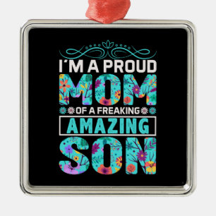 Stolze Mama des Phantastischen Sohnes Ornament Aus Metall