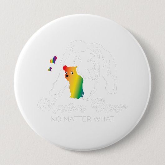Stolze Mama egal, was LGBTQ LGBT Mama Pride Mama Button (Vorderseite)