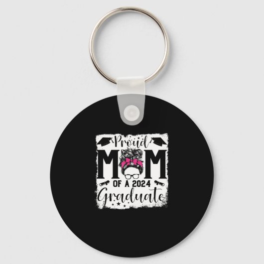 Stolze Mama einer 2024-Grad-Klasse von 2024 Schlüsselanhänger (Vorderseite)