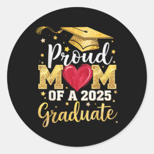Stolze Mama einer Cl von 2025 Graduate 2025 Senior Runder Aufkleber