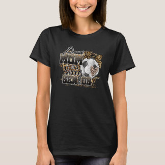 Stolze Mama einer Fußball Senior 2023 Leopard-Klas T-Shirt