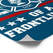 Stolze Mama einer Heldenfeuer-Mama-Feuerwehrmann-M Poster (Ecke)