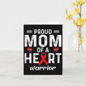 Stolze Mama einer Herzkrankheit Karte (Gelbe Blume)