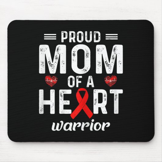 Stolze Mama einer Herzkrankheit Mousepad (Vorne)