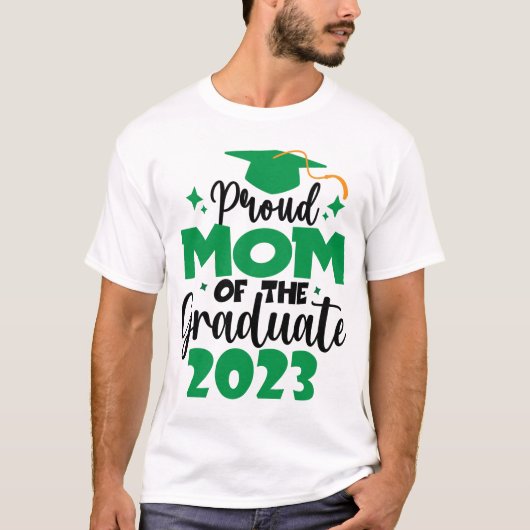 Stolze MAMA einer Klasse von 2023-Graduate Fun Scr T-Shirt (Vorderseite)