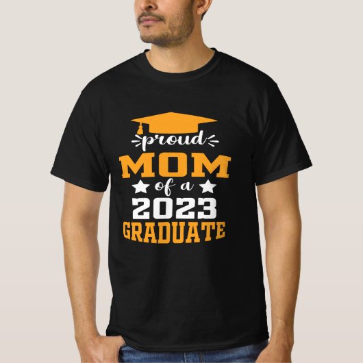 Stolze MAMA einer Klasse von 2023 Moderne Typograf T-Shirt (Vorderseite)