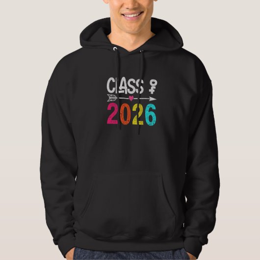 Stolze Mama einer Klasse von 2026 Hochschulabsolve Hoodie (Vorderseite)