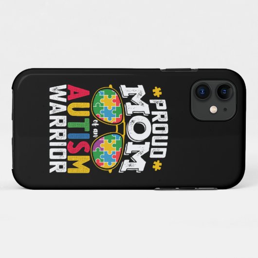 Stolze Mama einer Kriegerfamilie im Autismus Case-Mate iPhone Hülle (Rückseite (Horizontal))