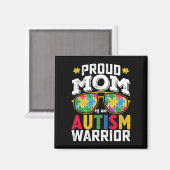 Stolze Mama einer Kriegerfamilie im Autismus Magnet (Vorderseite/Rückseite)