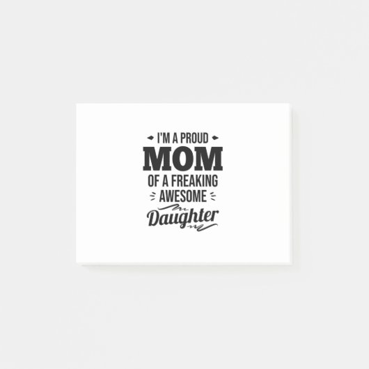 Stolze Mama einer Phantastischen Tochter Post-it Klebezettel (Vorderseite)