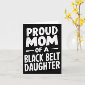 Stolze Mama einer Schwarzgürteltochter 12 Karte (Gelbe Blume)