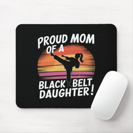 Stolze Mama einer Schwarzgürteltochter 13 Mousepad (Mit Mouse)
