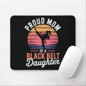 Stolze Mama einer Schwarzgürteltochter 6 Mousepad (Mit Mouse)