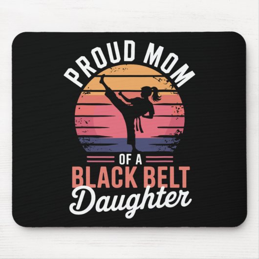Stolze Mama einer Schwarzgürteltochter 6 Mousepad (Vorne)