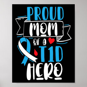 Stolze Mama einer T1d Hero Typ 1 Diabetes Mama Awa Poster