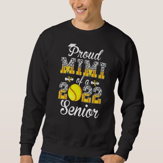 Stolze Mama eines 2022 Leopard Softball Game D Sweatshirt (Vorderseite)