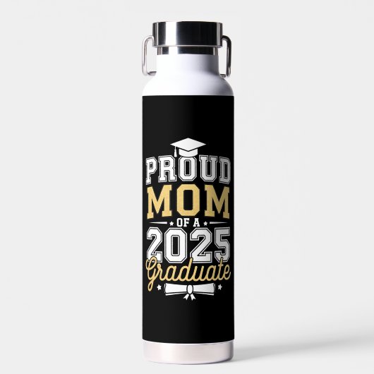 Stolze Mama eines 2025-Grad-Abschlusses Trinkflasche (Vorne)