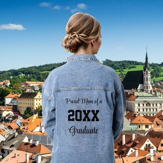 Stolze Mama eines 20XX-Absolventen Jeansjacke