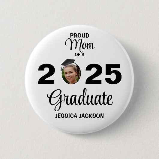 Stolze Mama eines 20xx Graduate Button (Vorderseite)