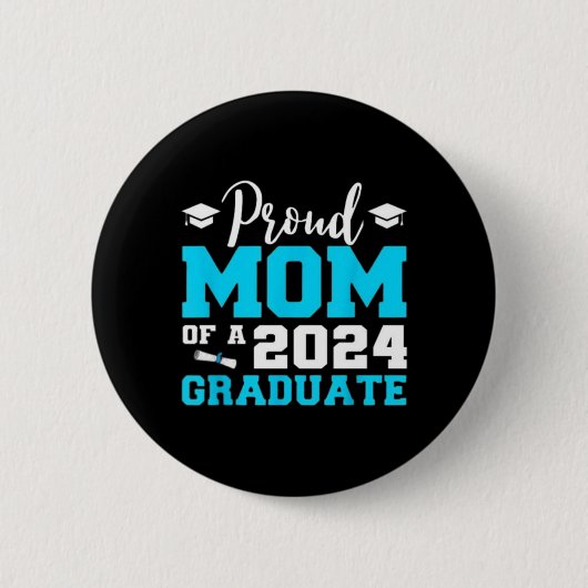 Stolze Mama eines Abschlusses der Graduate School  Button (Vorderseite)