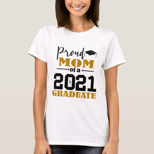 Stolze Mama eines Absolventen 2021 T-Shirt (Vorderseite)
