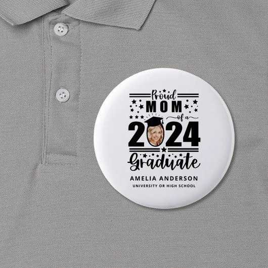 Stolze Mama eines Absolventen 2024 Button