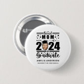 Stolze Mama eines Absolventen 2024 Button (Vorne & Hinten)